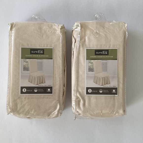 Surefit Twill Wheat Slipcovers Set of two - Picture 2 of 2